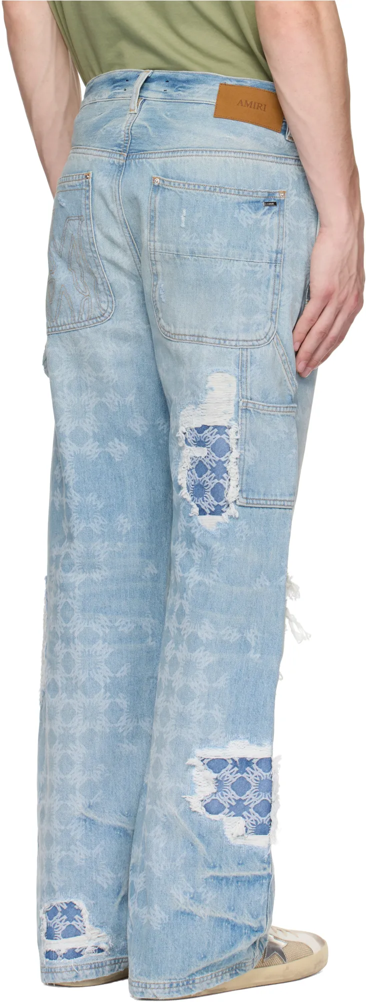 Distressed Patchwork Jeans