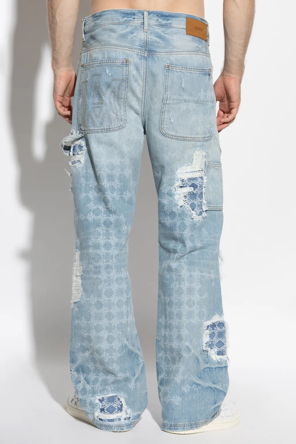 Distressed Patchwork Jeans