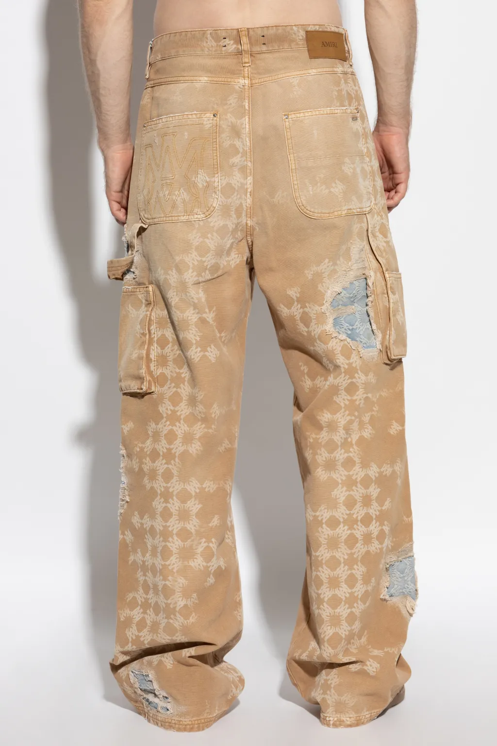 Distressed Straight-Leg Jeans