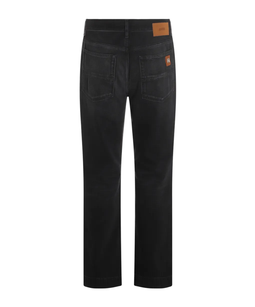 Washed Straight-Leg Jeans