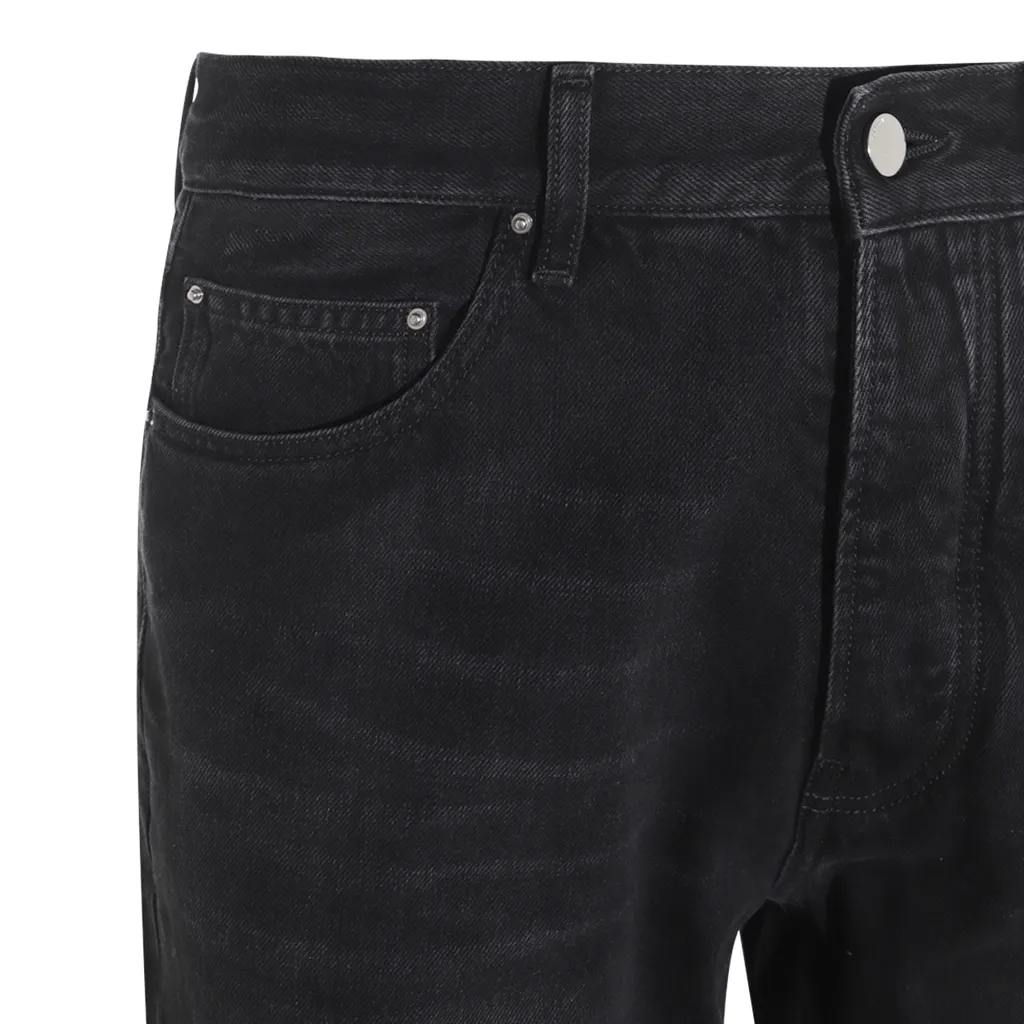 Washed Straight-Leg Jeans