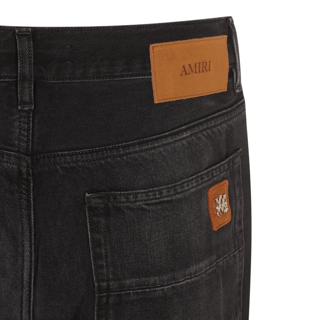 Washed Straight-Leg Jeans