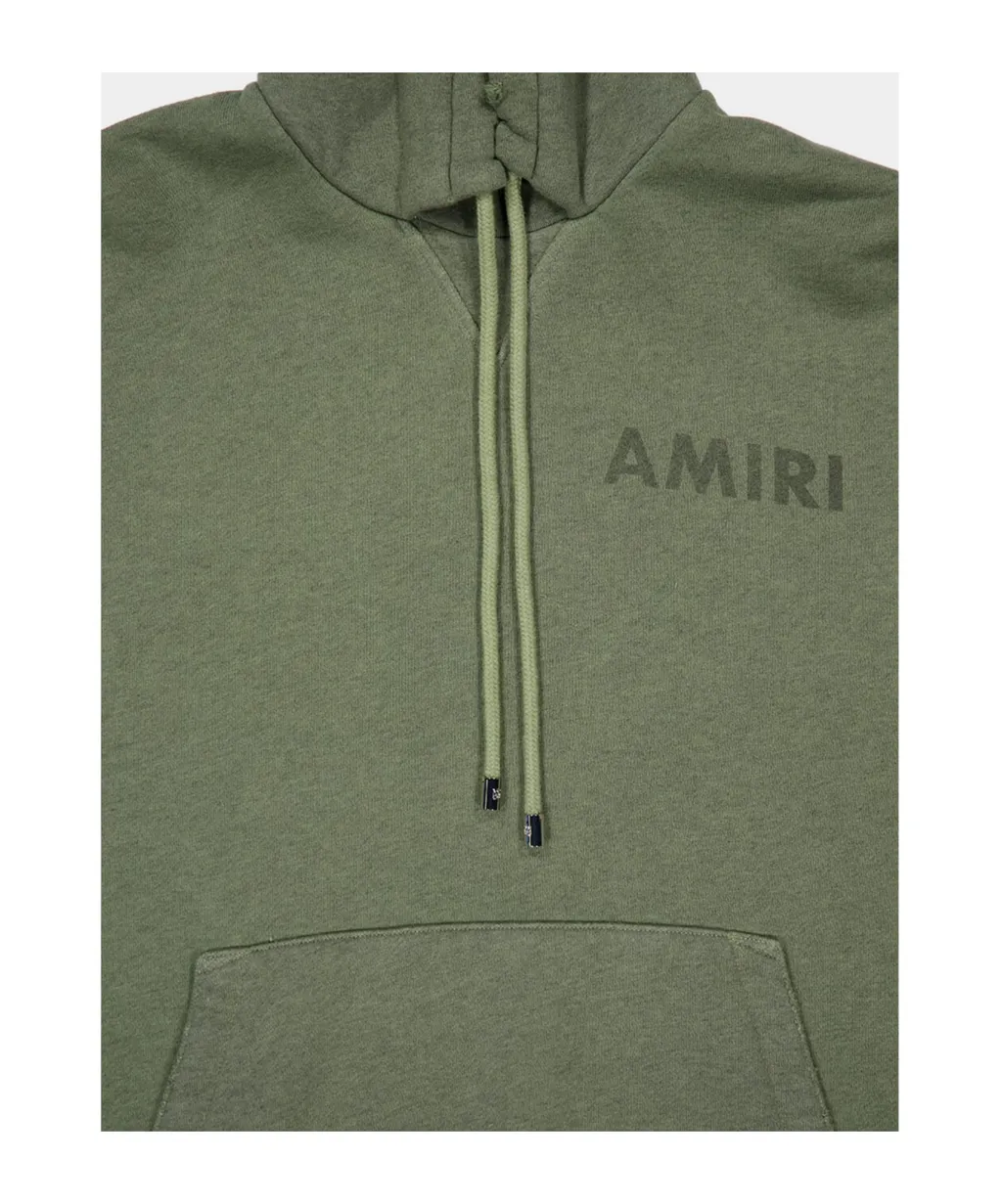 Logo-Detail Frayed-Hem Hoodie