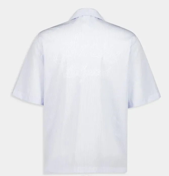Starburst Striped Camp-Collar Shirt