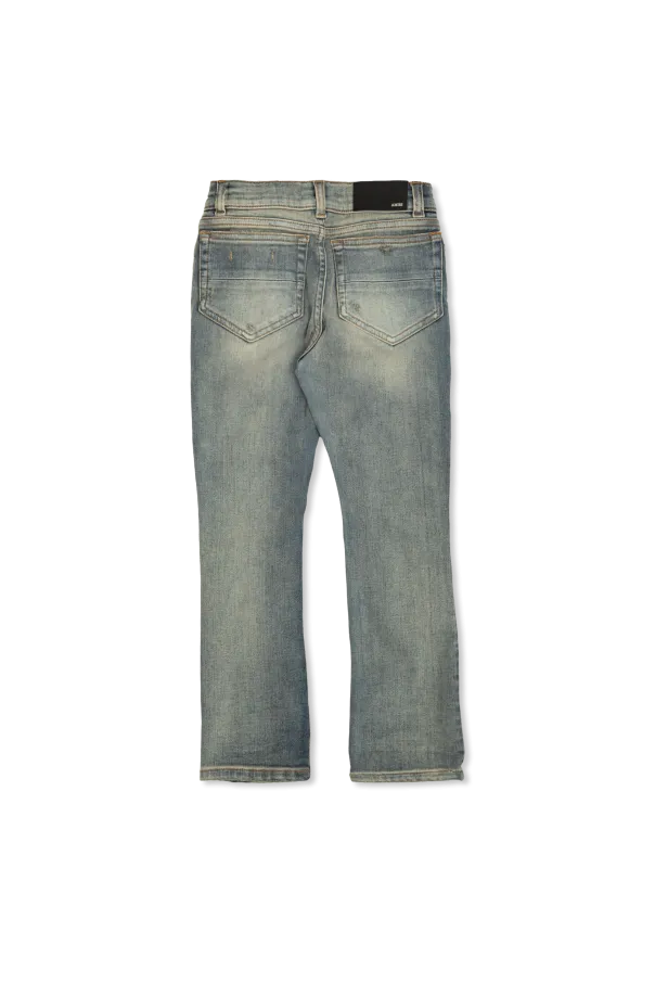 Distressed Light-Wash Jeans