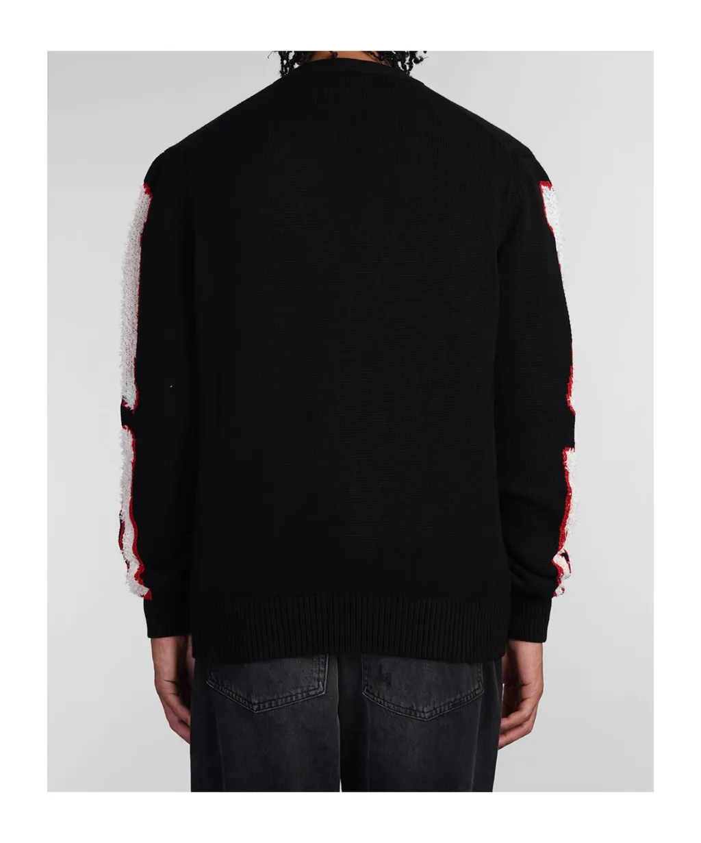 Bones Intarsia-Knit Cardigan