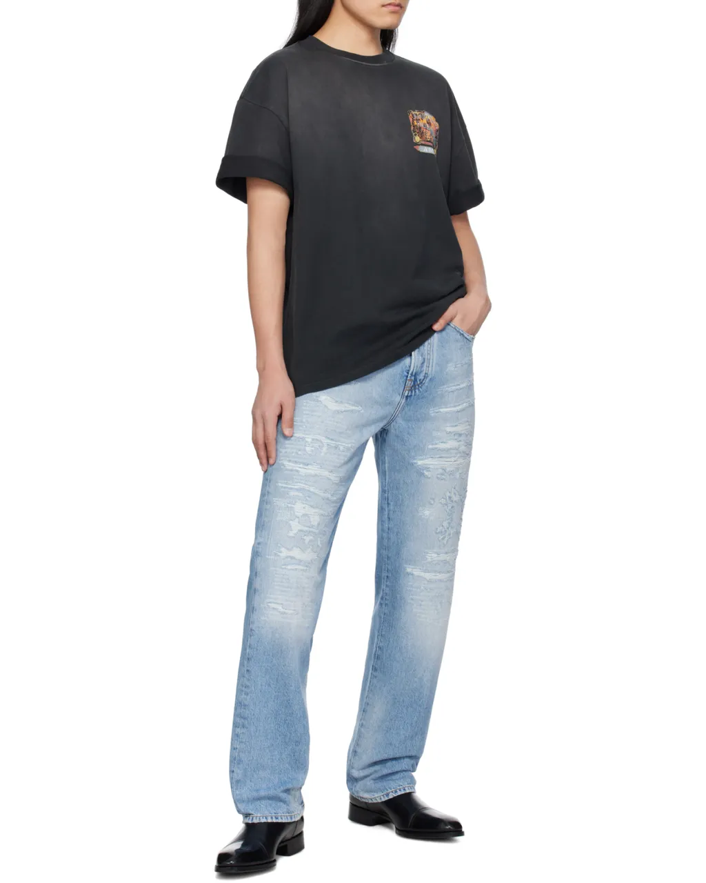 Distressed-Effect Jeans