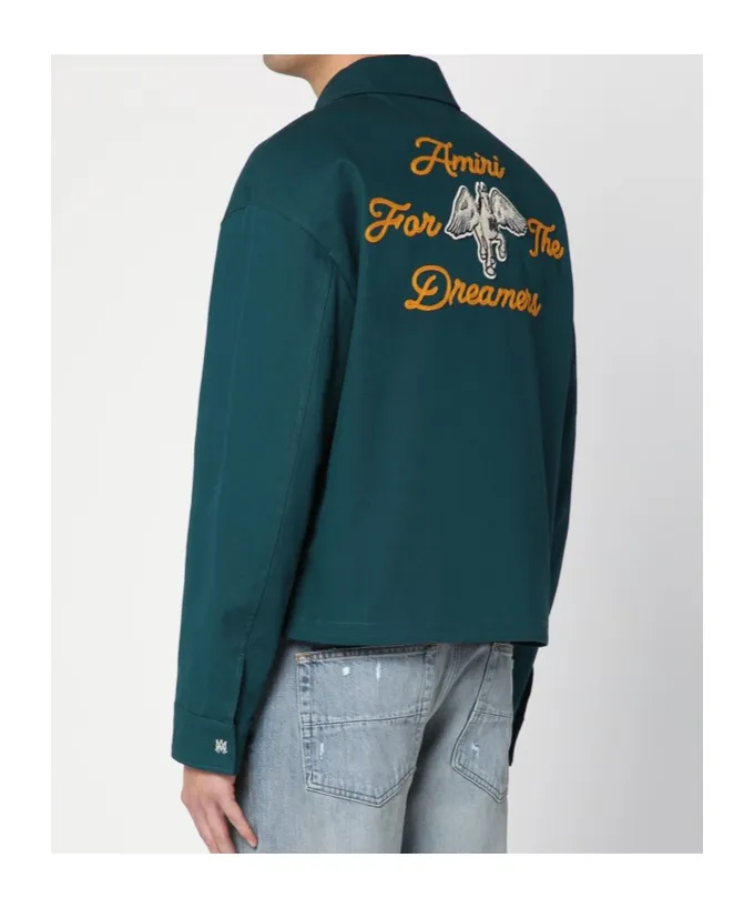 Logo Embroidered Zipped Jacket