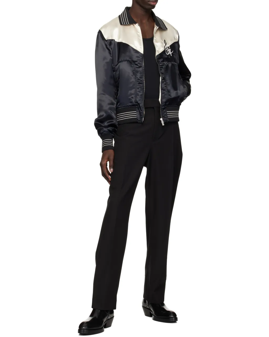 Logo-Embroidered Bomber Jacket