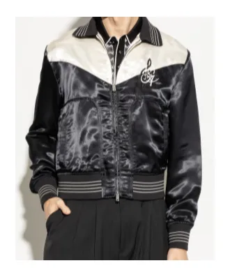 Logo-Embroidered Bomber Jacket