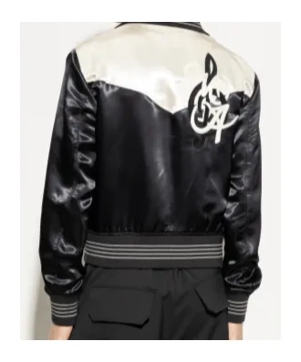 Logo-Embroidered Bomber Jacket