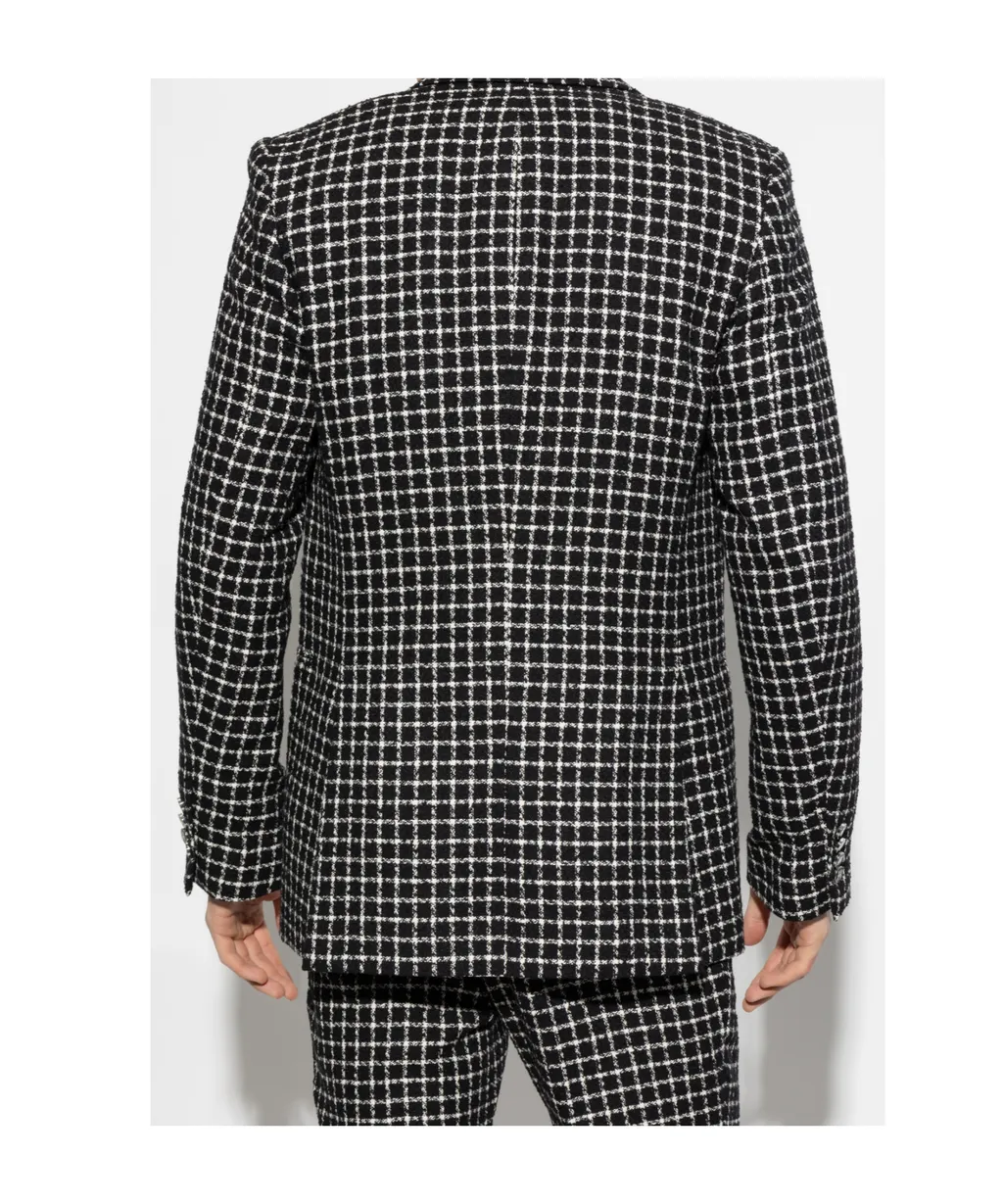 Bouclé Double-Breasted Blazer