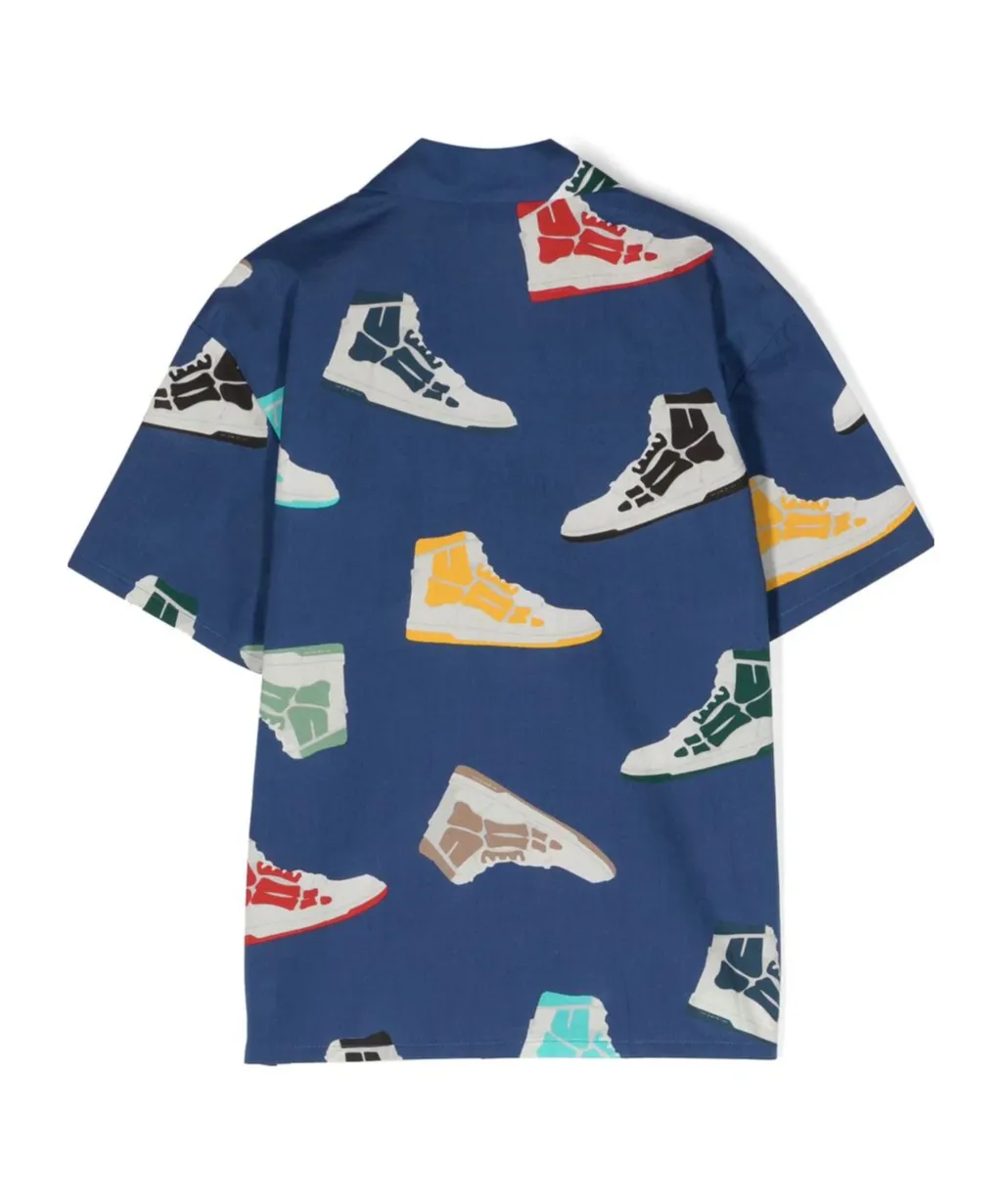 Skel-Print Bowling Shirt