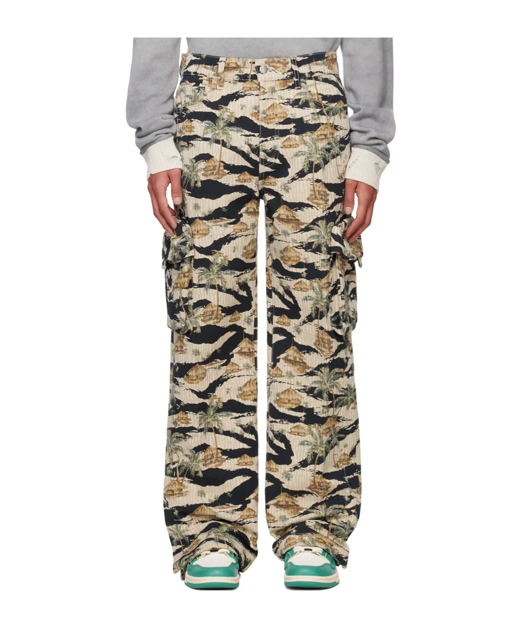 Pattern Work Casual Pants