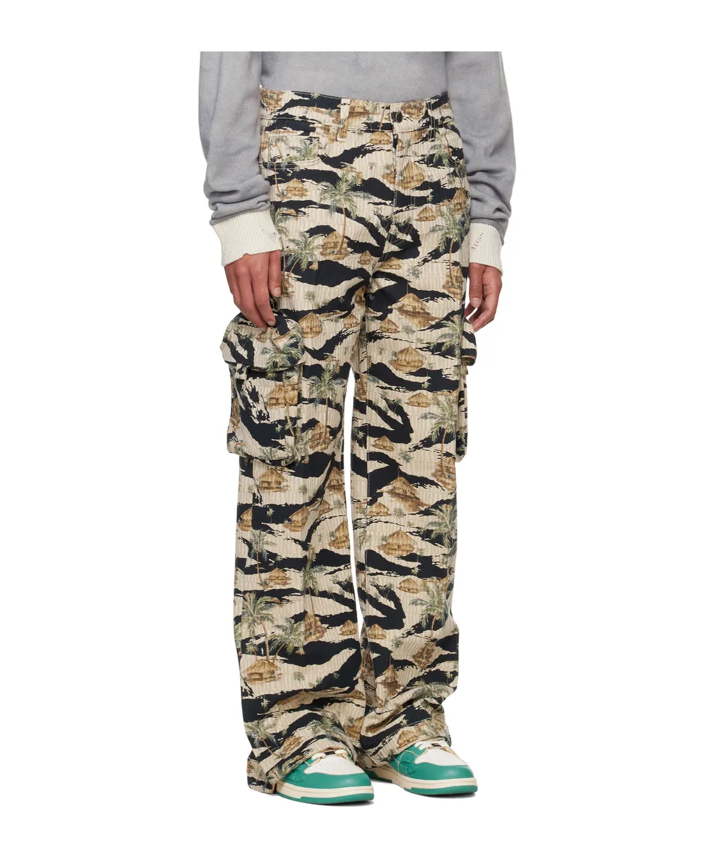 Pattern Work Casual Pants
