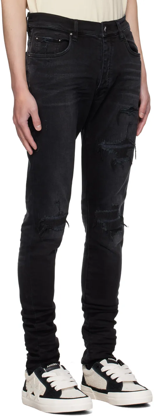 Ma Varsity Repair Faded Denim Pants