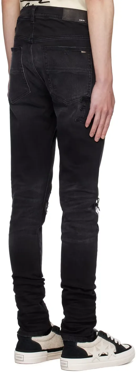 Ma Varsity Repair Faded Denim Pants