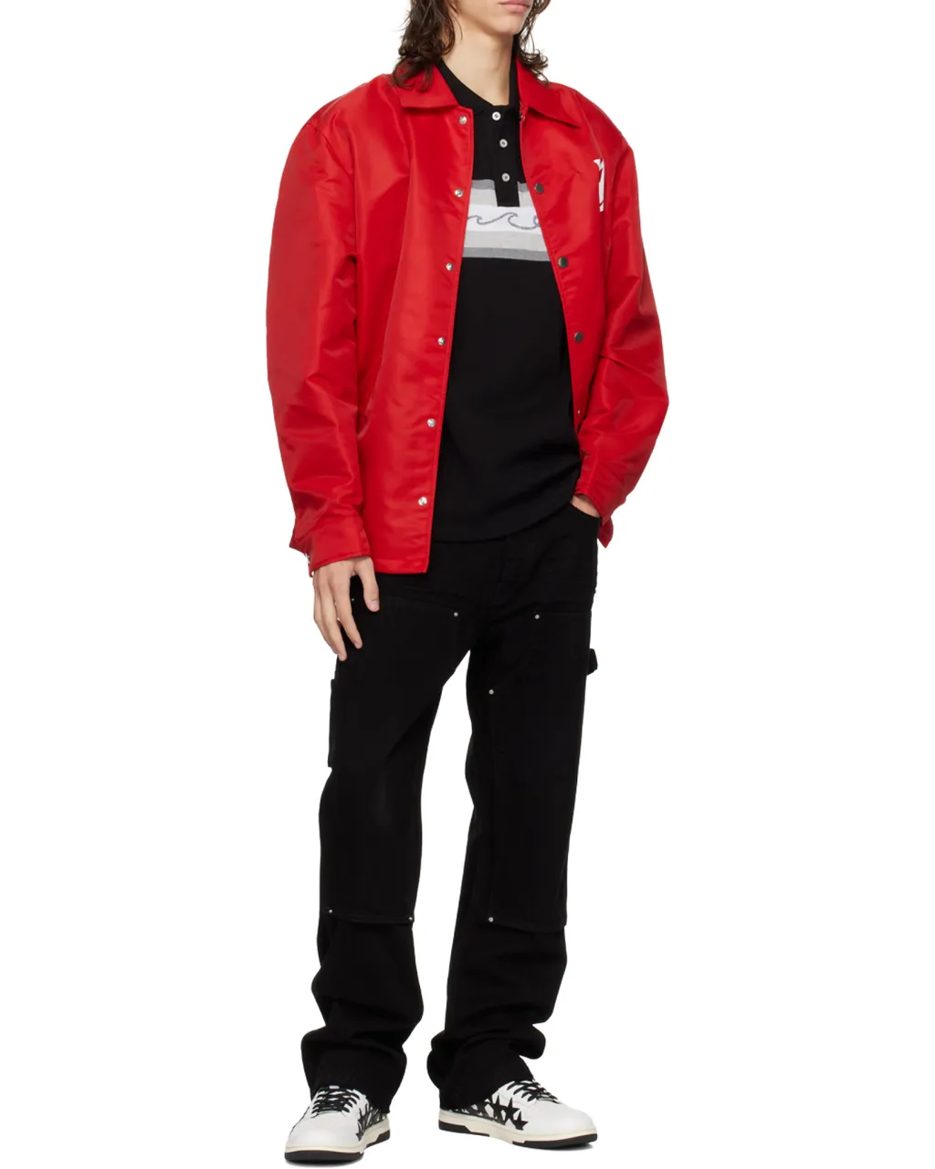 Logo Lapel Casual Jacket