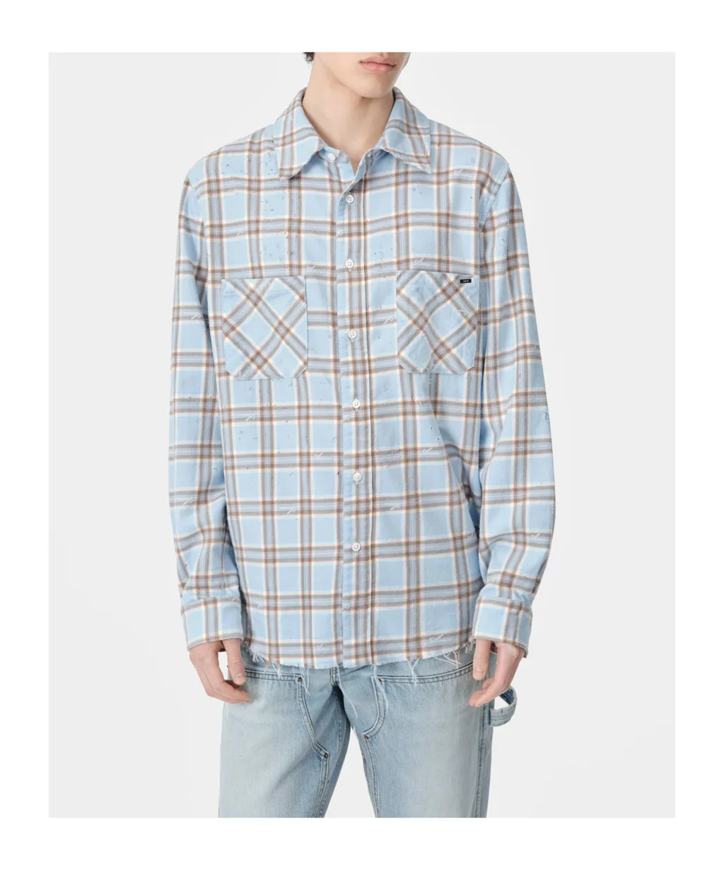 Shotgun Flannel Frayed Hem Shirt