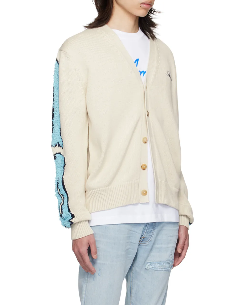Bones Ribbed-Knit Cardigan