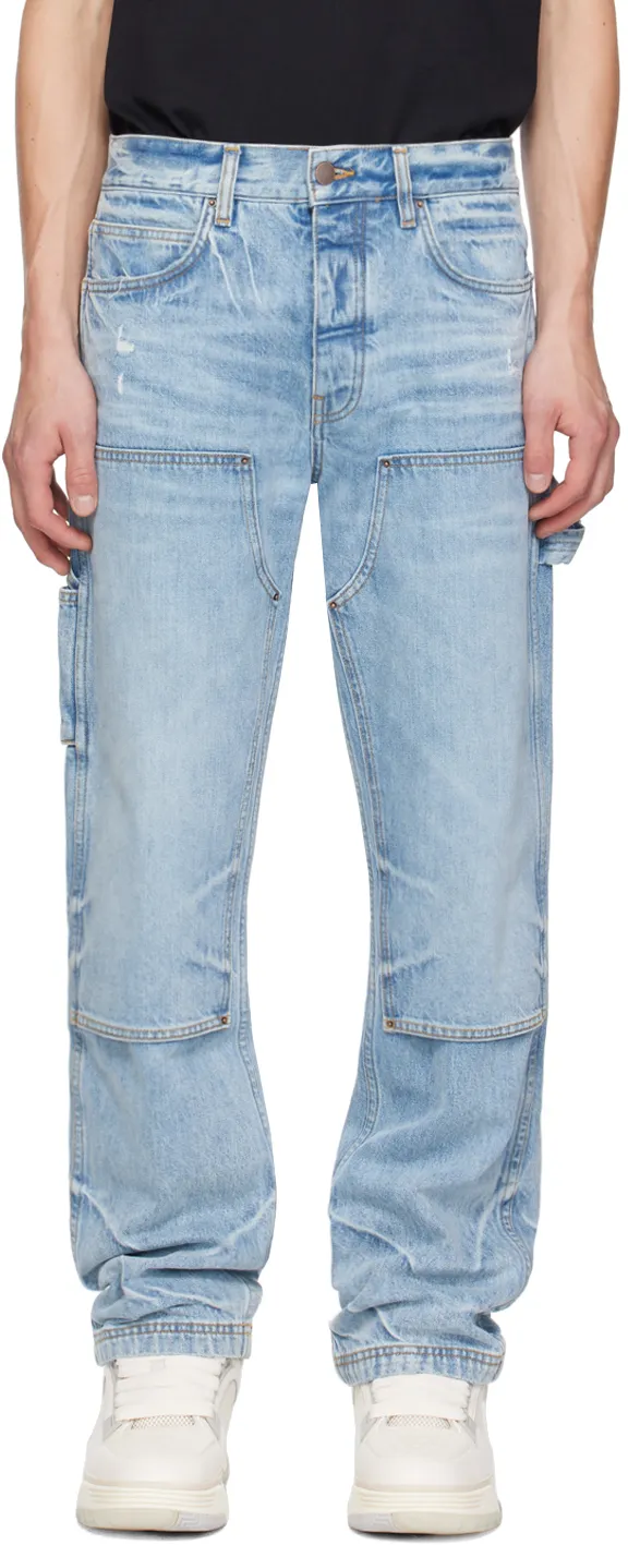 Carpenter Logo Patch Straight Leg Jeans