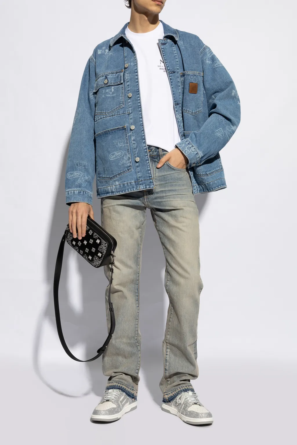Skel Top Glitter Panelled Sneakers
