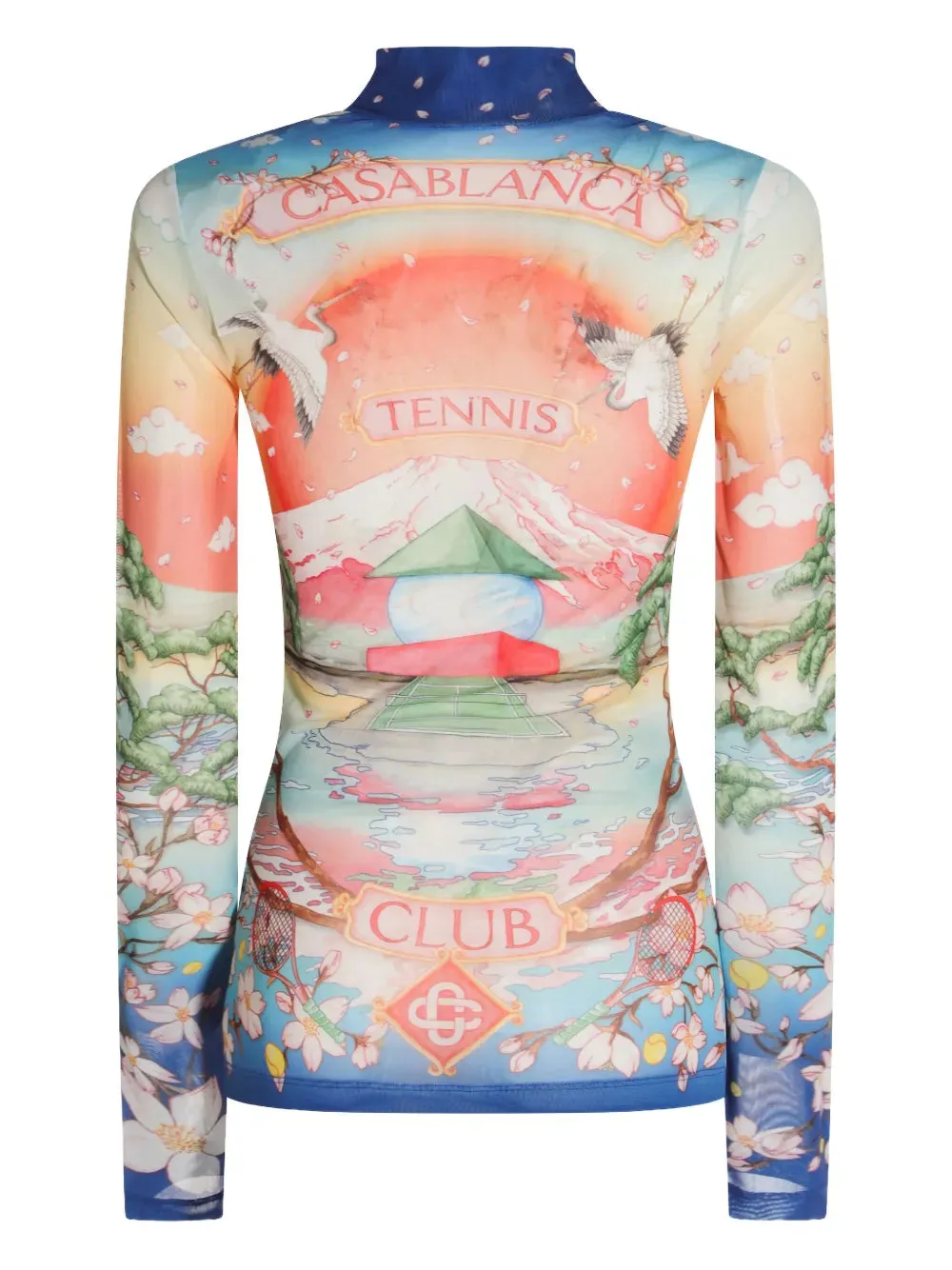 Long-Sleeved High-Neck Top