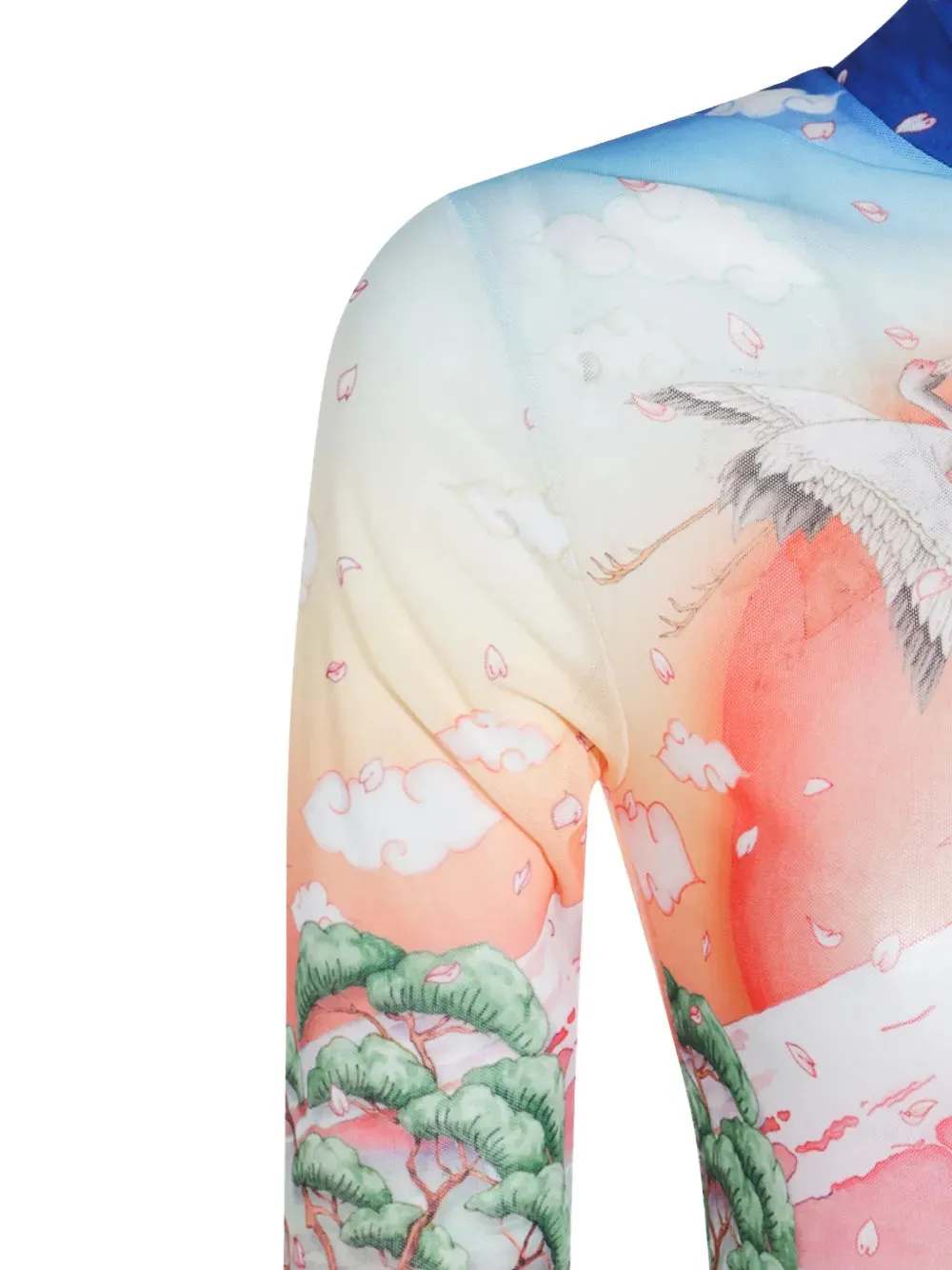 Long-Sleeved High-Neck Top