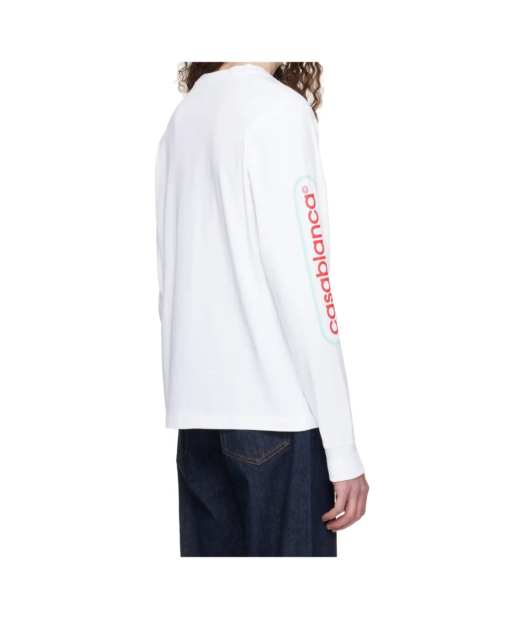 Long Sleeved Logo Printed T-Shirt