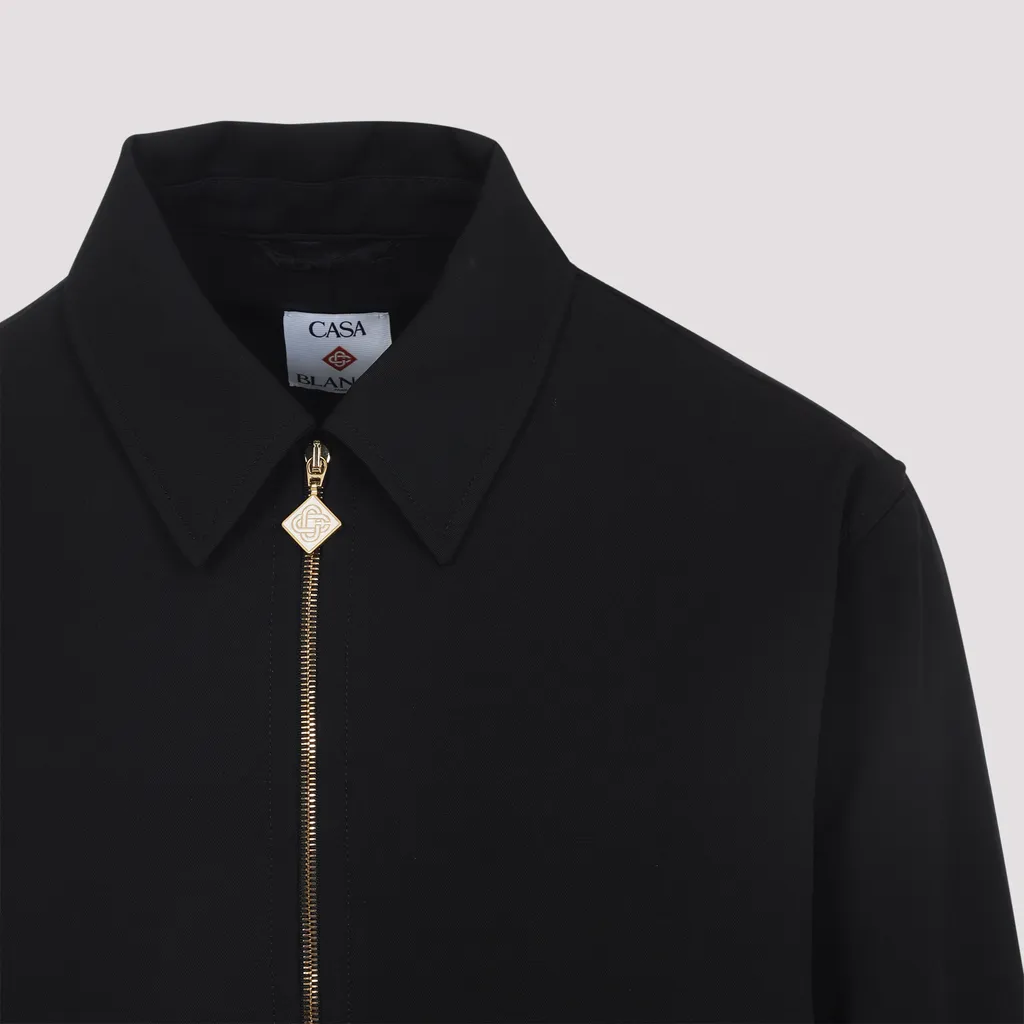 Logo Detailed Zip-Up Jacket