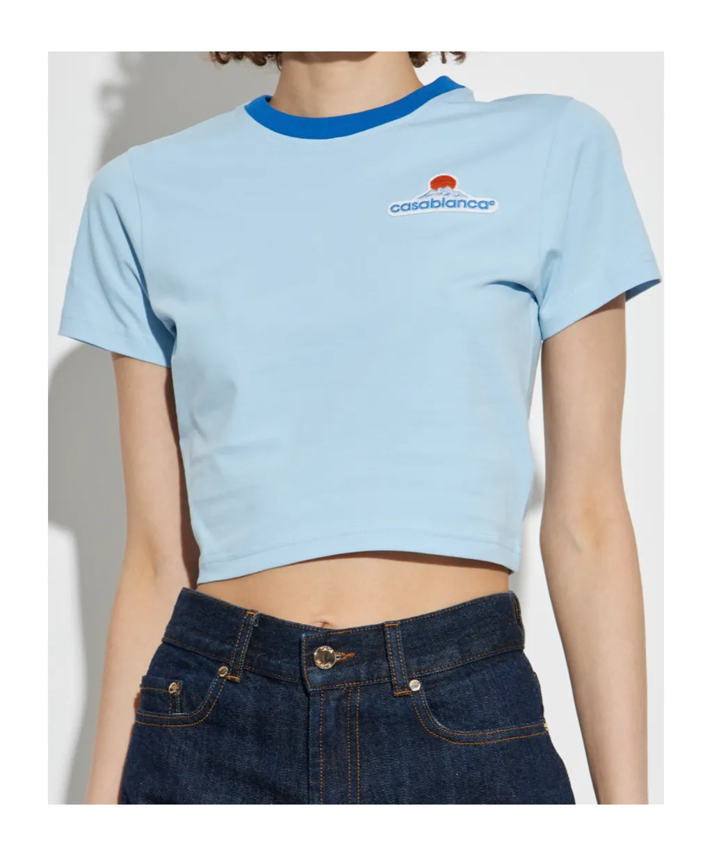 Logo Patch Cropped T-Shirt