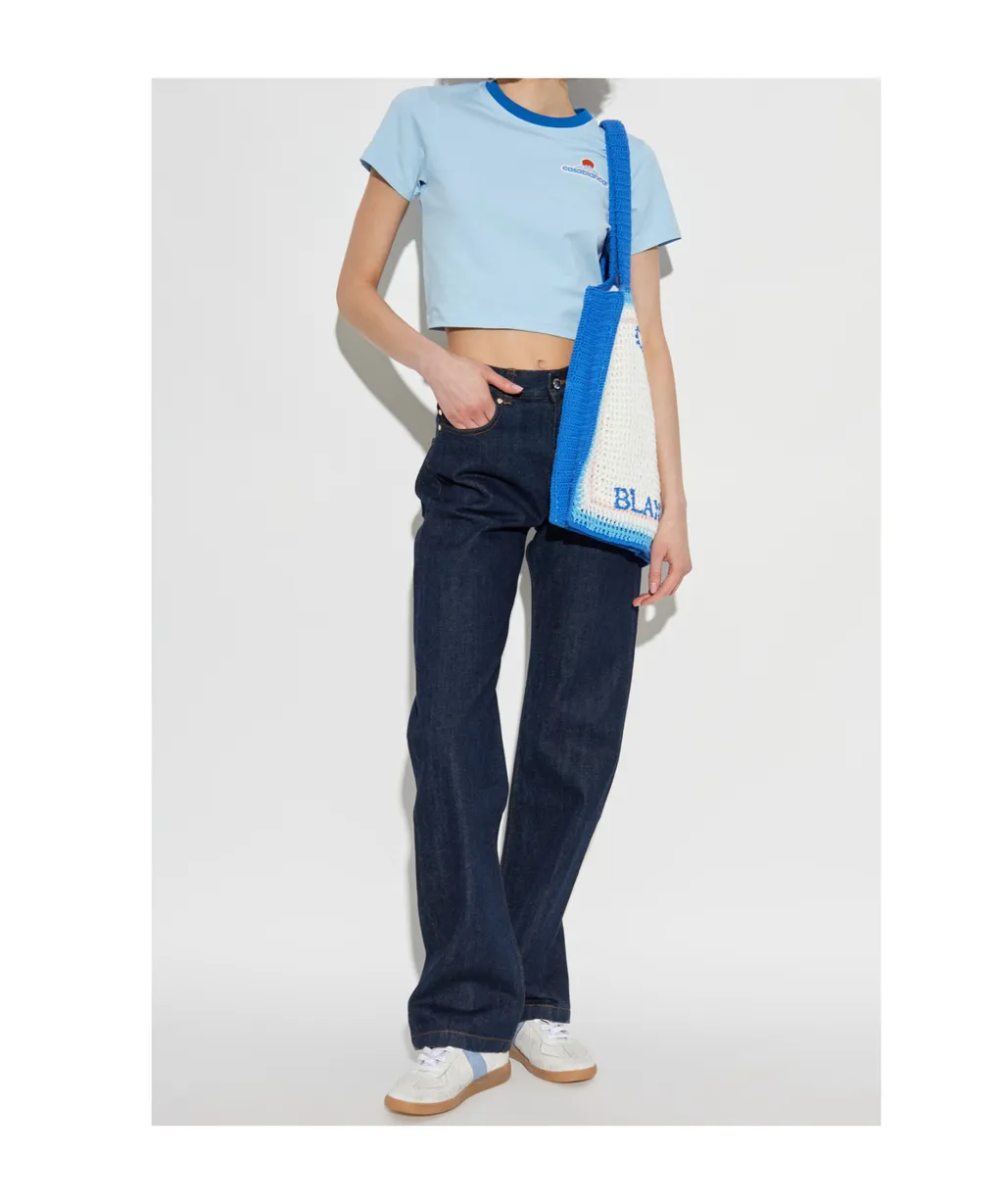 Logo Patch Cropped T-Shirt
