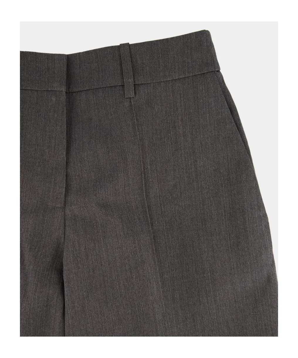 Pleated Zipper Casual Pants