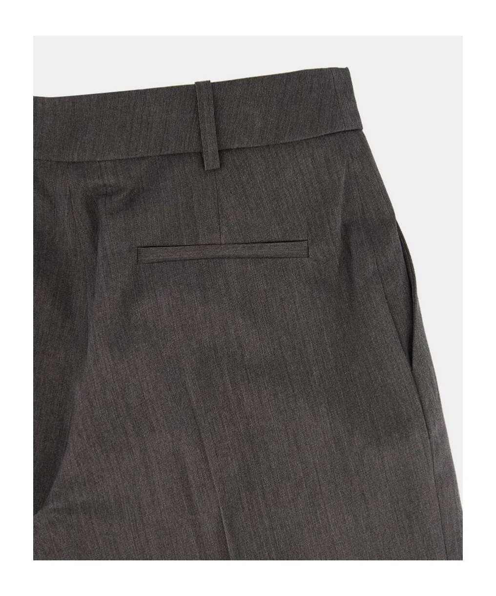 Pleated Zipper Casual Pants