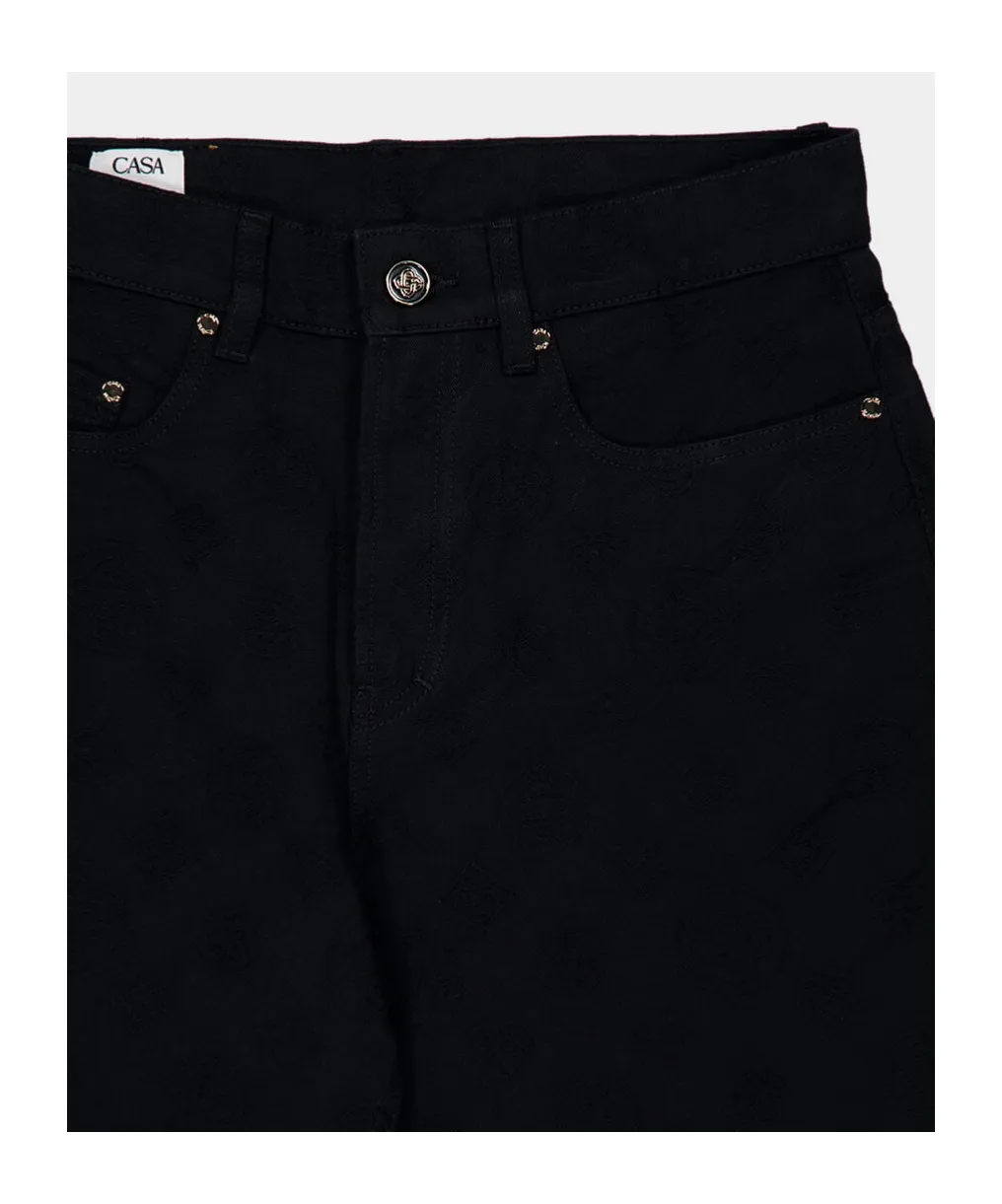 Monogram-Print Jeans