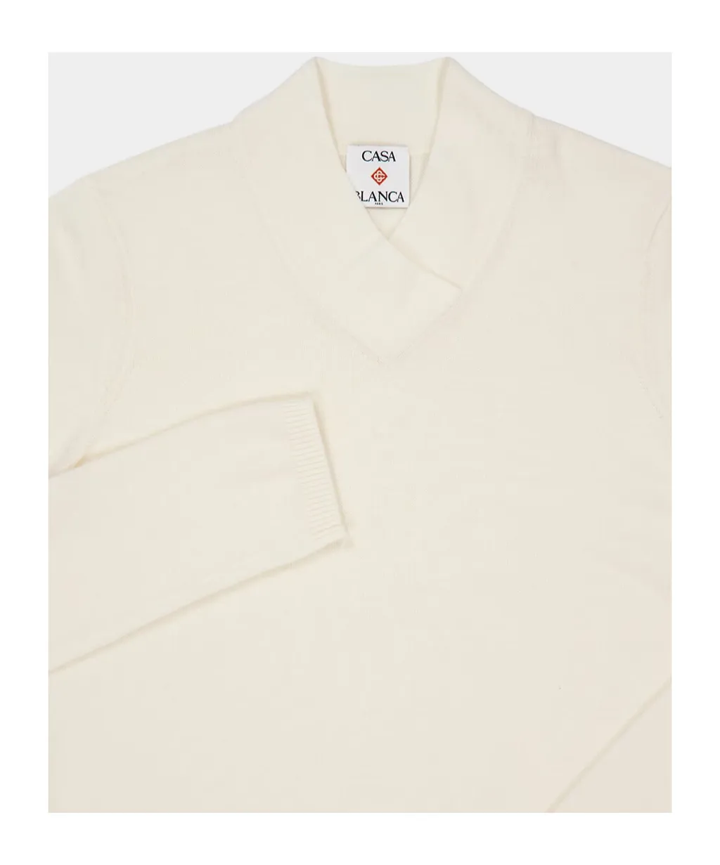 V-Neck Logo Detailed Jumper