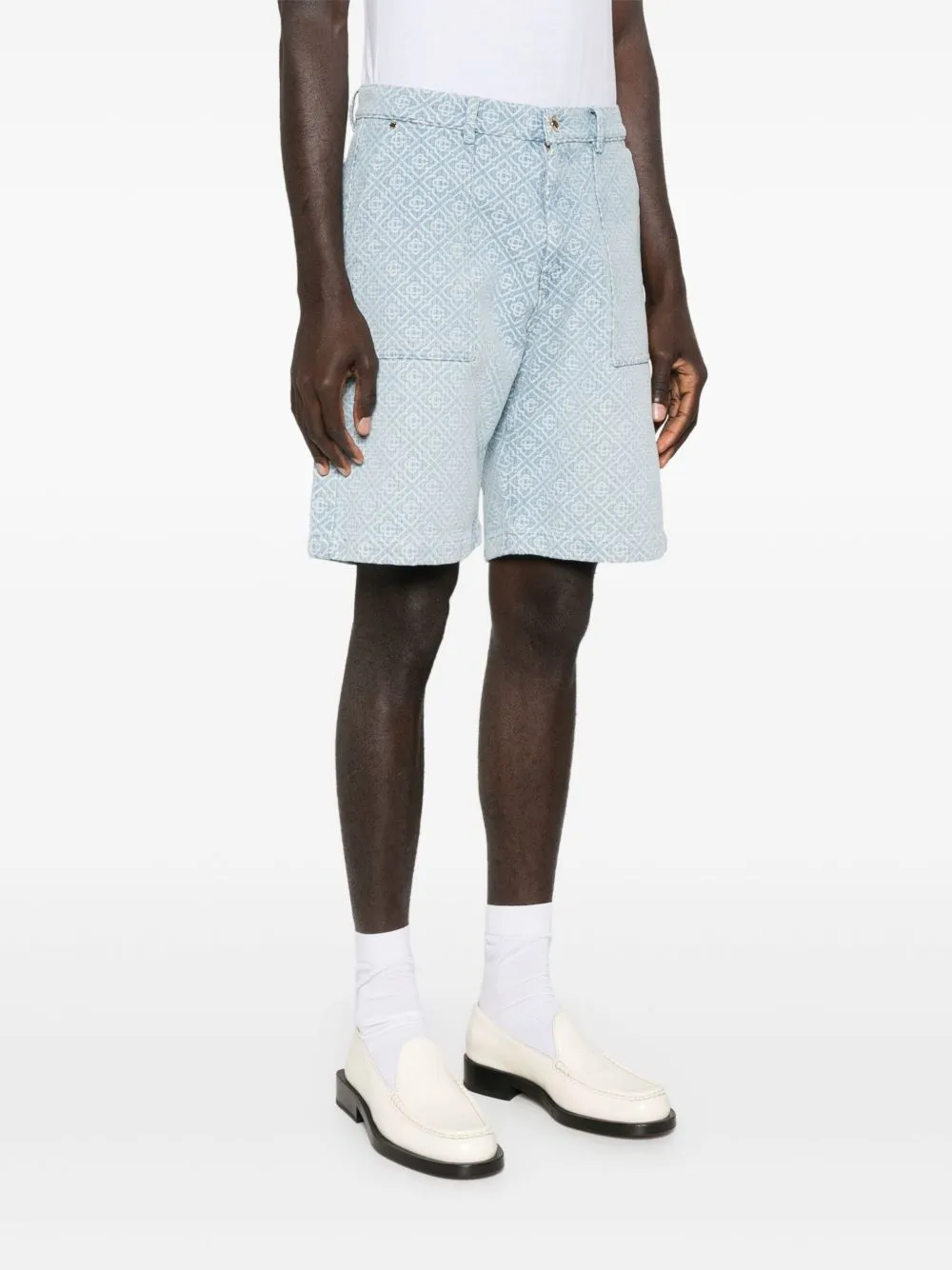 Logo Detail Jeans Shorts