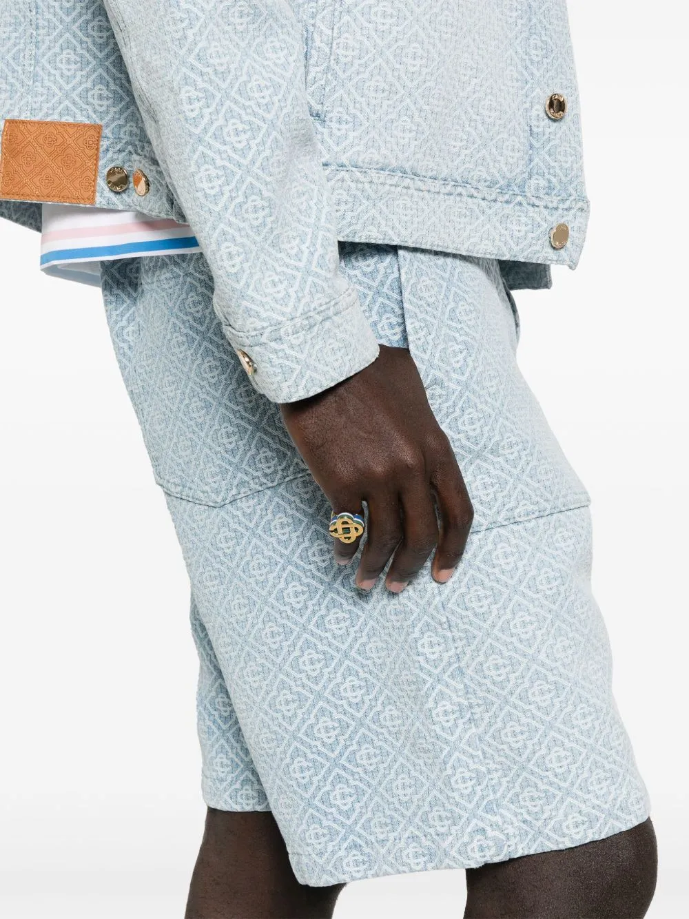 Logo Detail Jeans Shorts