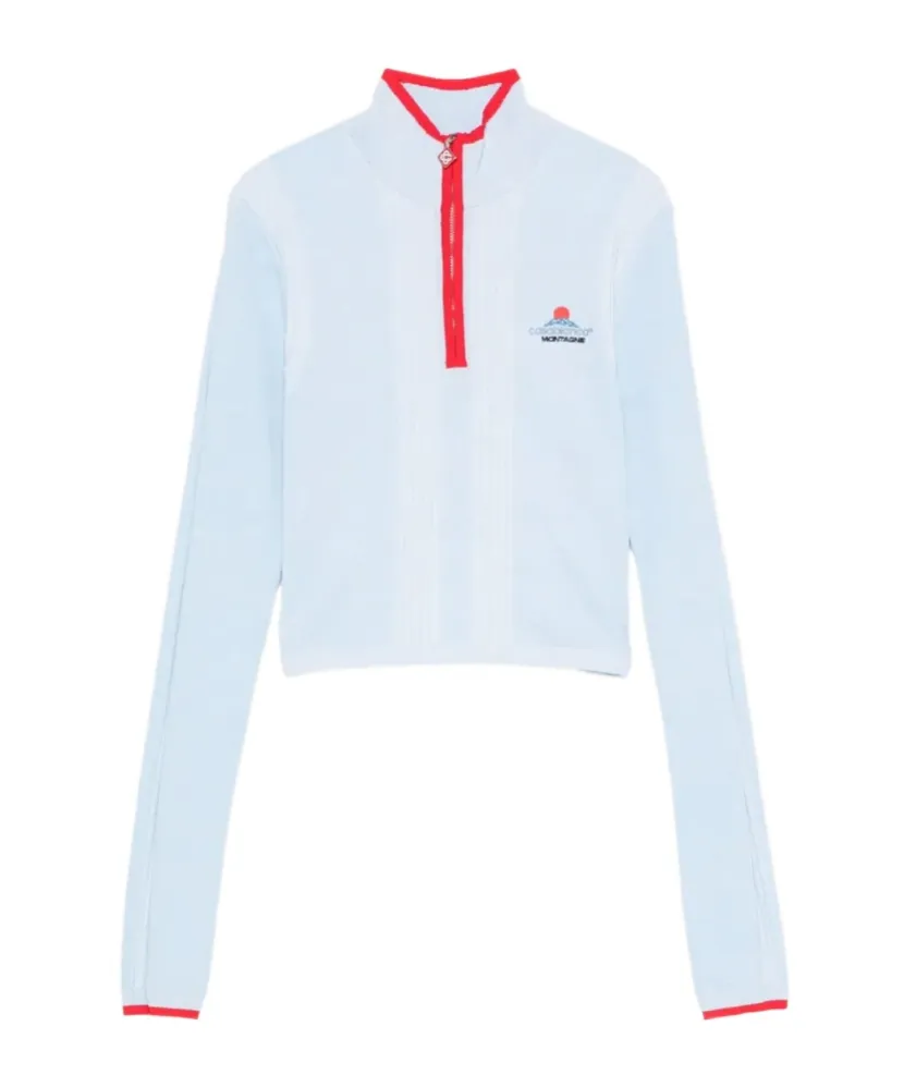 Zippered Long-Sleeve Sweatshirt