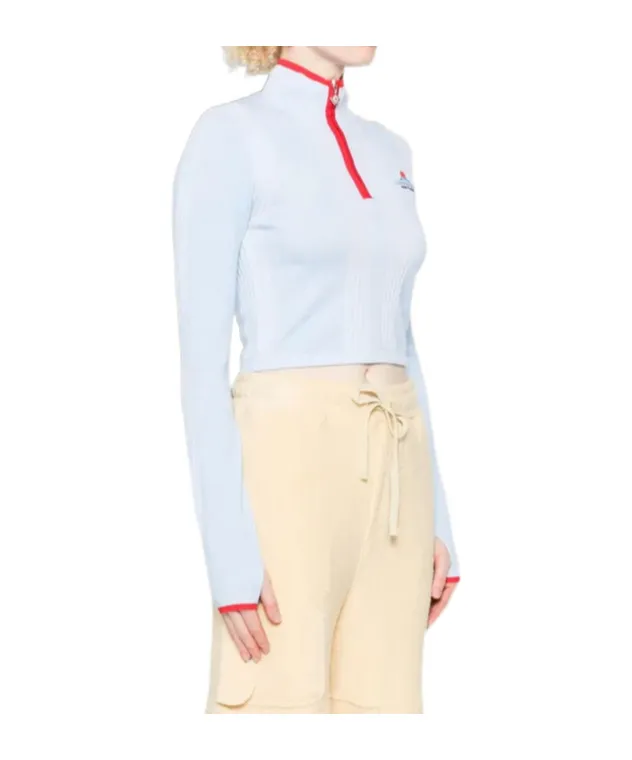 Zippered Long-Sleeve Sweatshirt