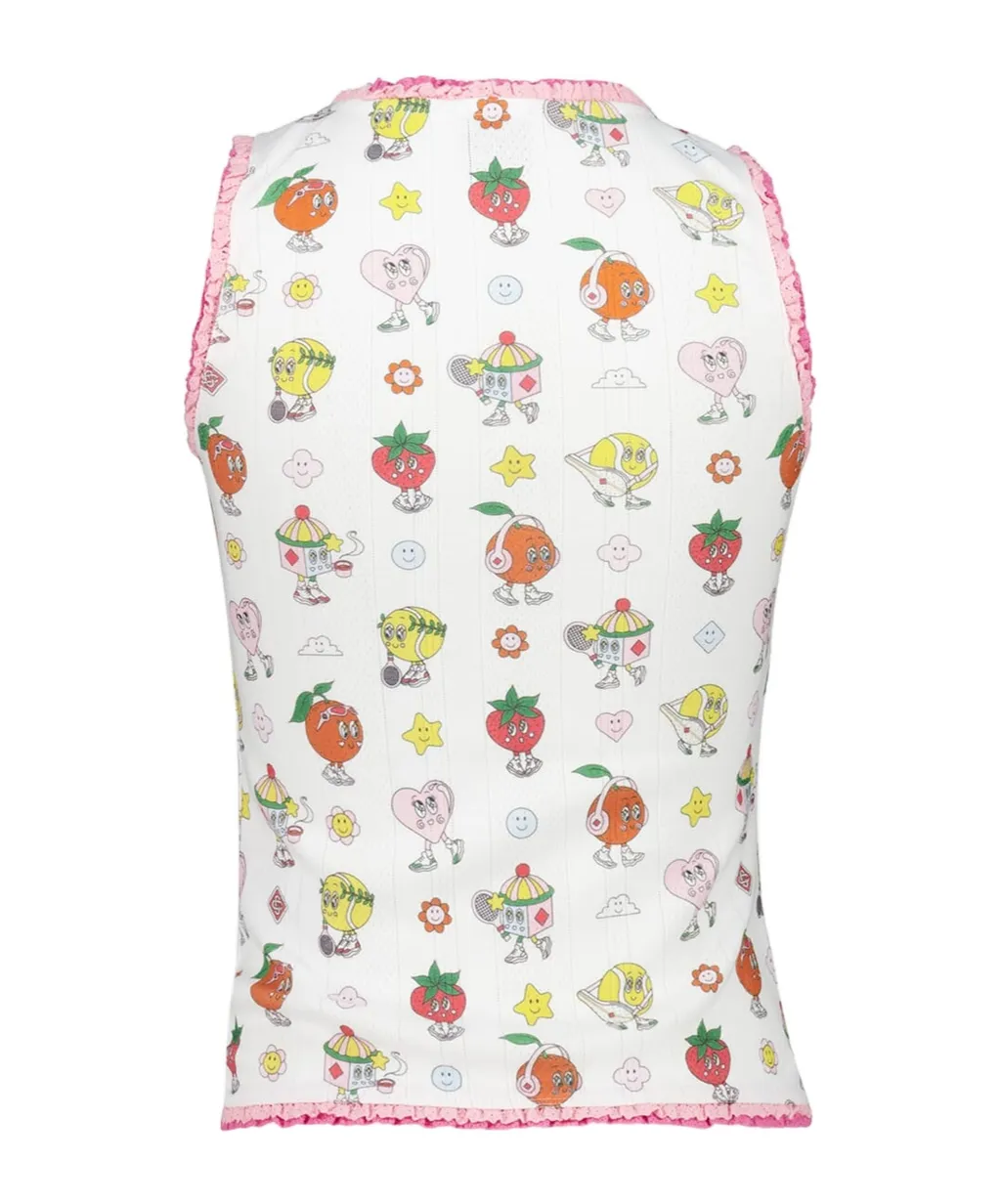 Lotus Leaf Pattern Cartoon Printed Vest