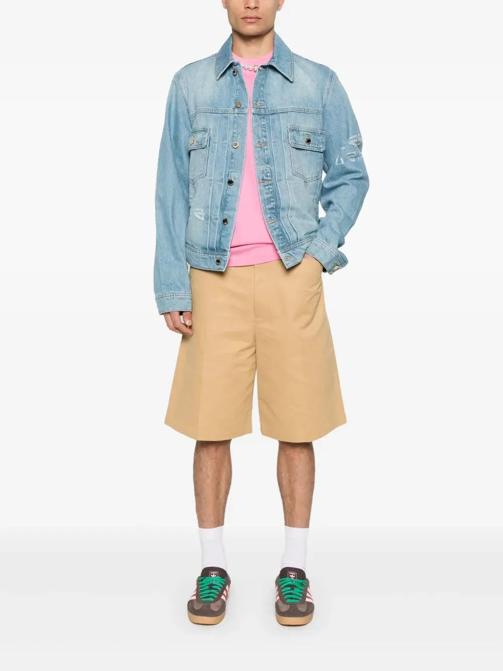 Graffiti Effect Denim Jacket