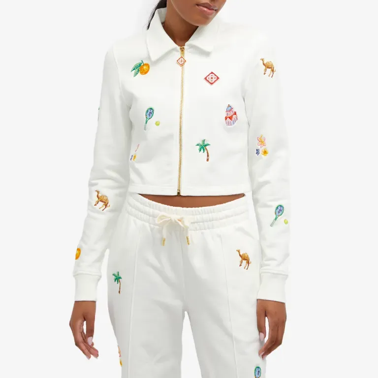 Logo Zip-Up Cropped Jacket