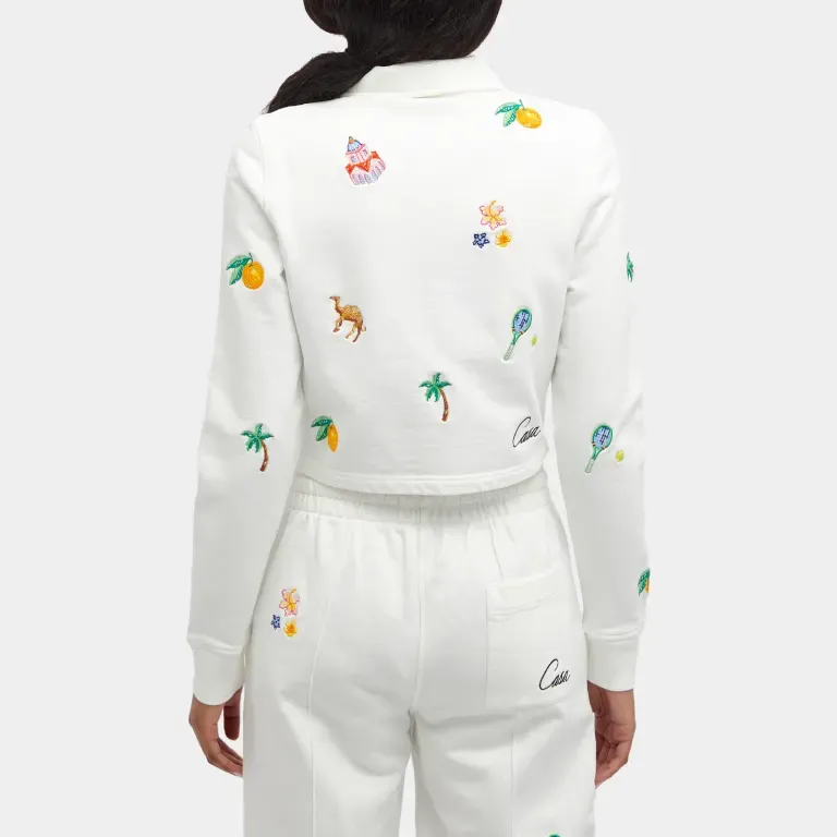 Logo Zip-Up Cropped Jacket