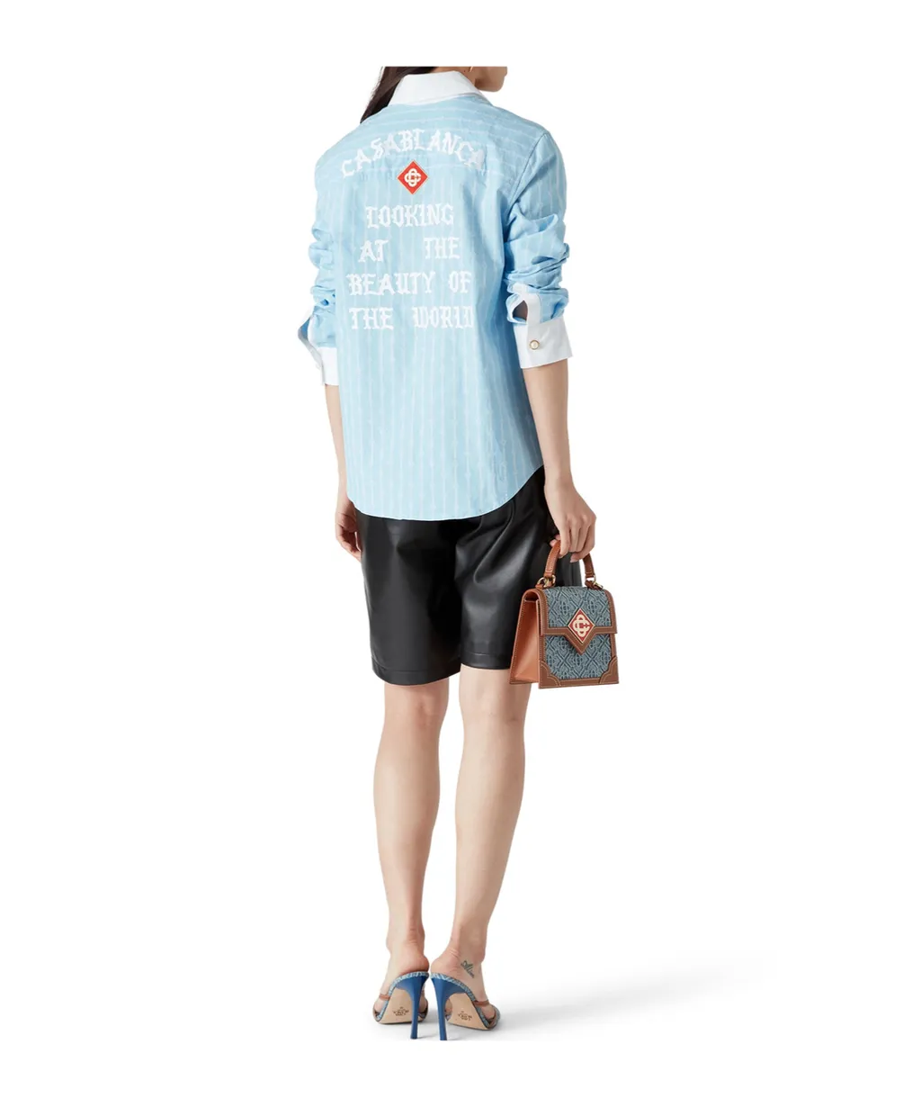 Pinstripe Long-Sleeved Shirt