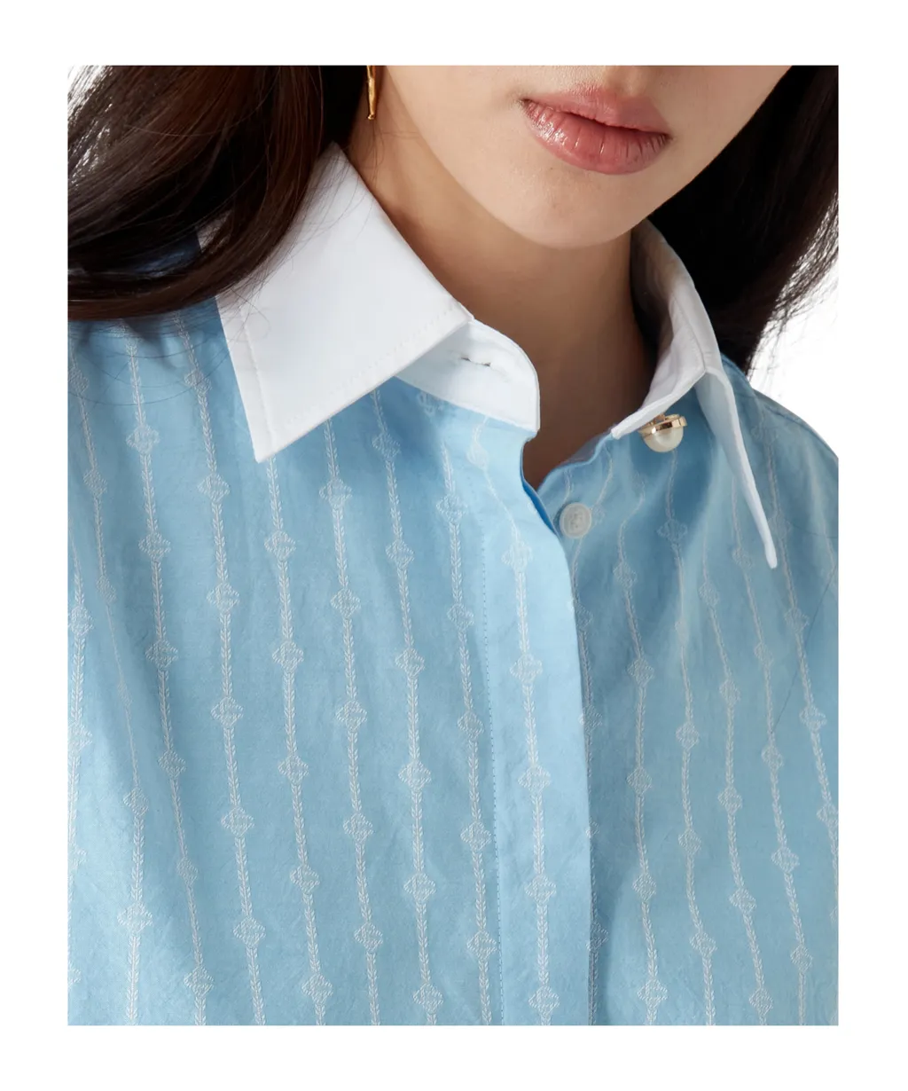 Pinstripe Long-Sleeved Shirt