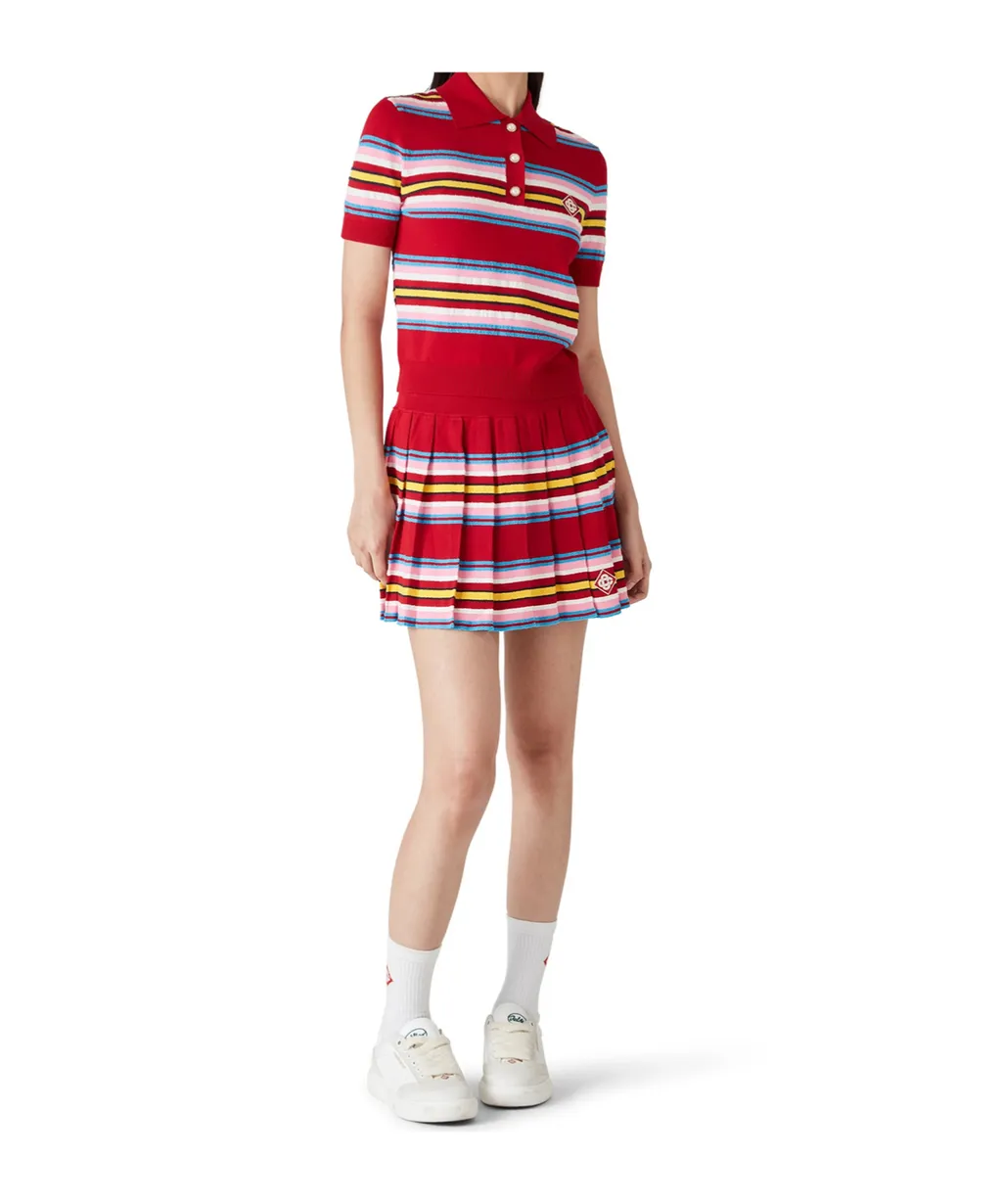 Logo Stripe Polo Shirt