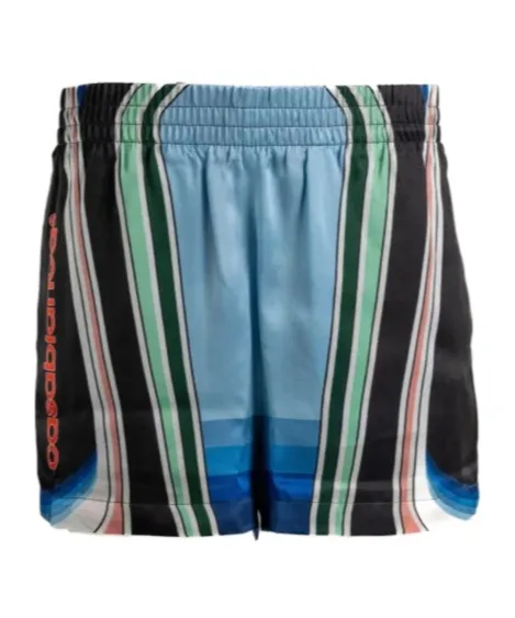 Striped Graphic Shorts