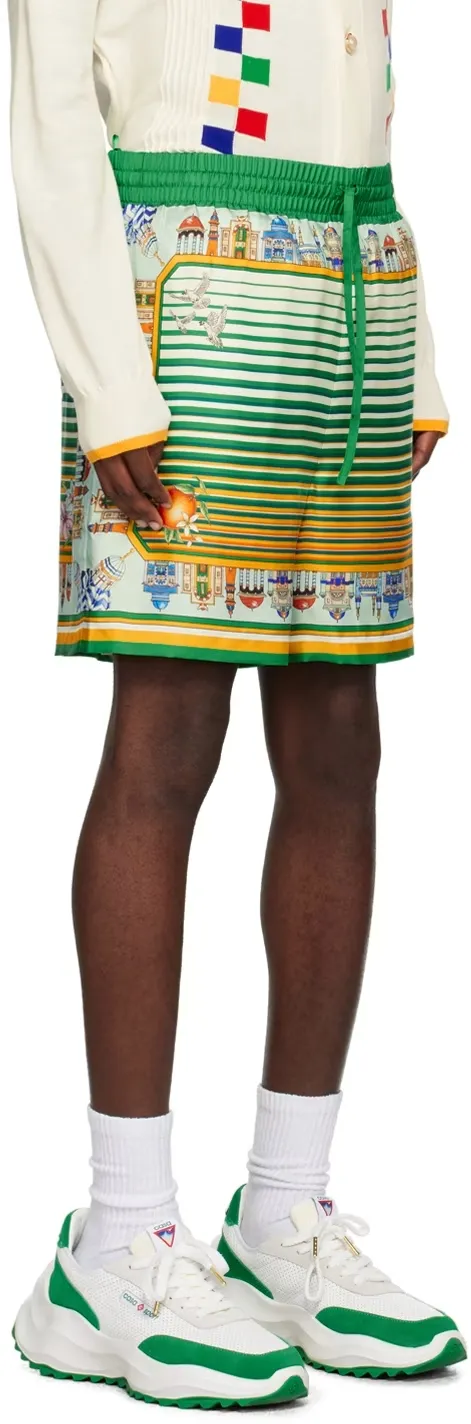 City Scape Graphic Printed Shorts