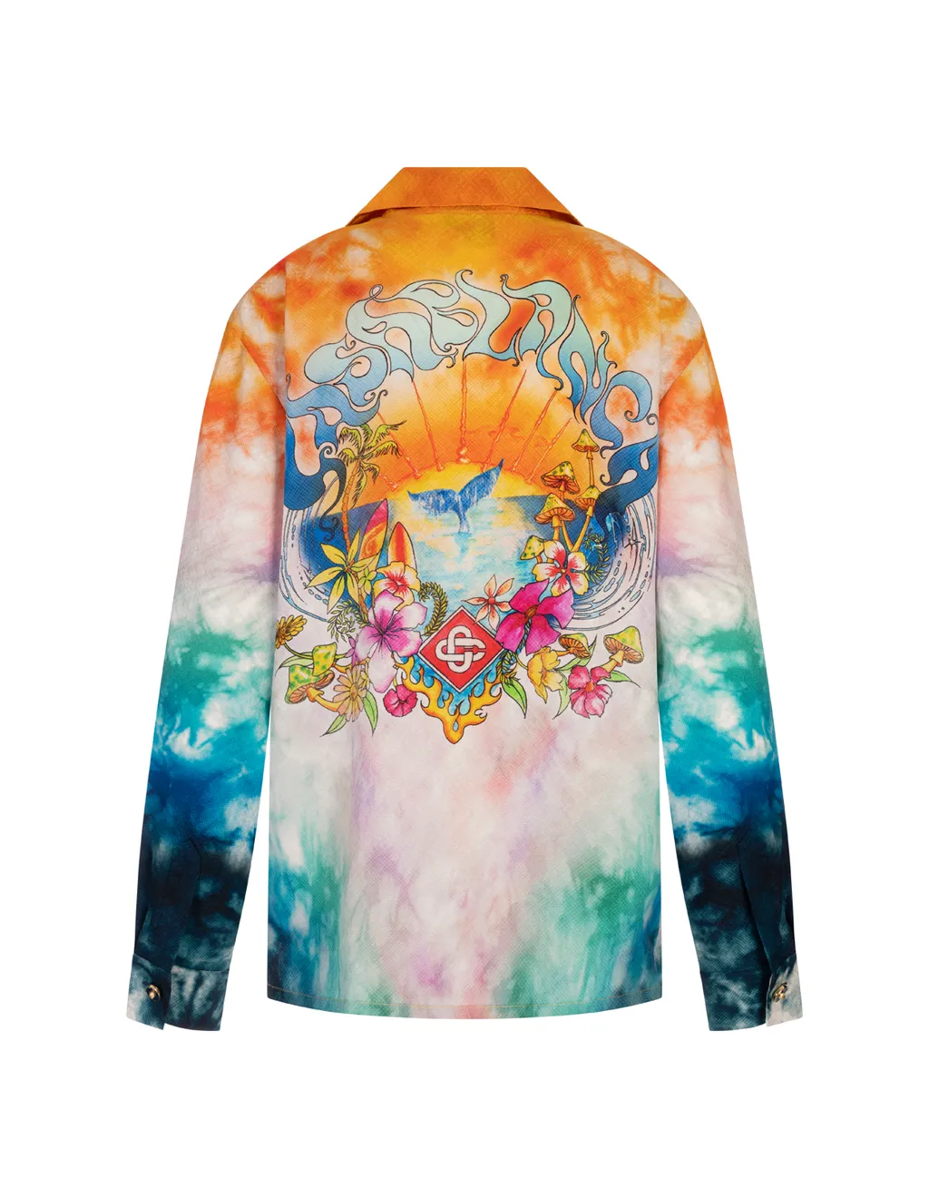 Surf Trip Long Sleeve Satin Shirt